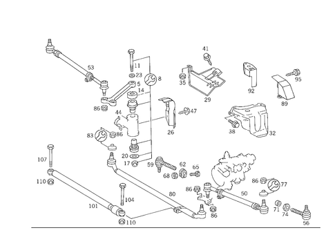 Steering Linkage for 1991 Mercedes-Benz 500SL #0