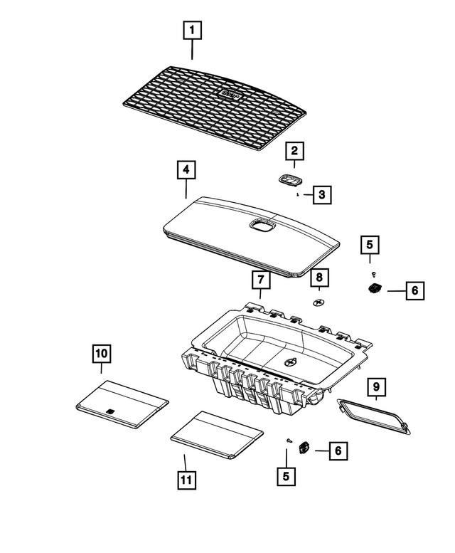 6XQ86TX7AB - Interior Trim: Cargo Mat for Mopar Image