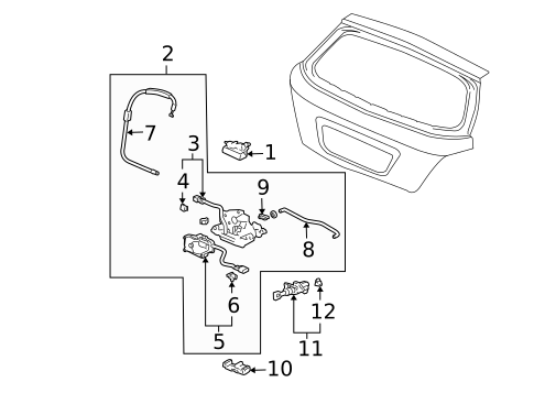Lock & Hardware for 2005 Honda Civic #3