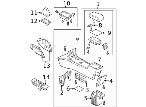 Center Console for 2005 Mazda 3 #0