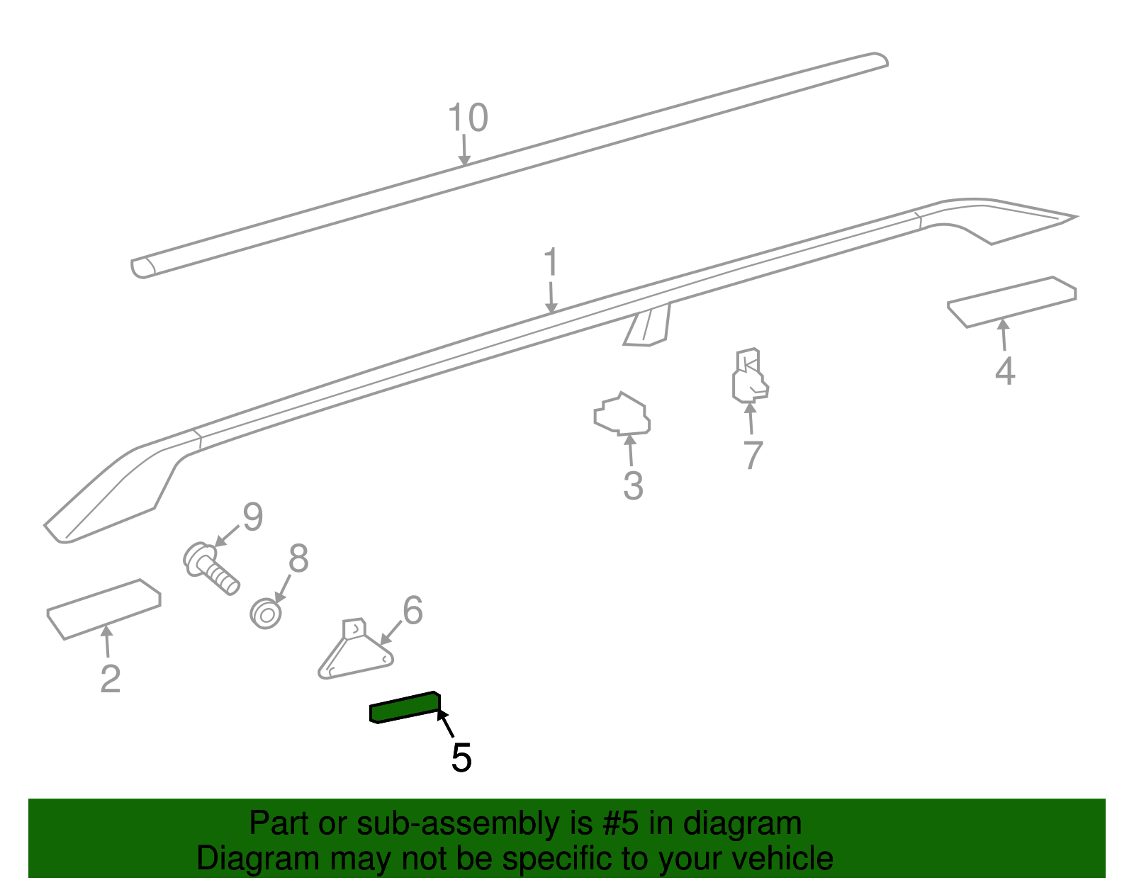 Roof Rail Spacer - BMW (86290008920)