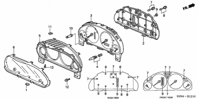 Meter Components (Visteon) (1) for 2001 Honda Civic #0