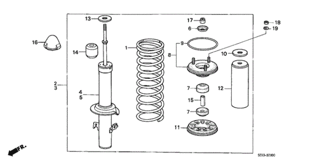 Front Shock Absorber for 1987 Honda Accord #0