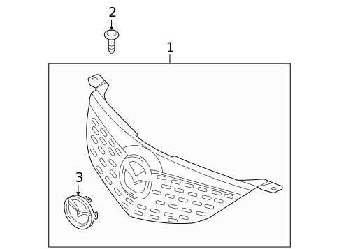Grille & Components for 2005 Mazda 3 #0