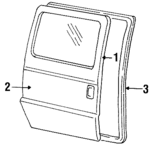 4673371 - Body: Door Shell for Chrysler: Town &amp; Country | Dodge: Caravan, Grand Caravan Image