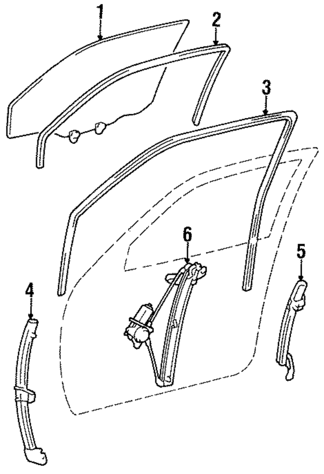 68102AC02083 - : Door Glass for Toyota Image