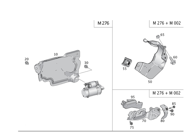 2761502276 - Major Assembly Detachable Parts: Screening Plate for Mercedes-Benz: GL450, GLE400, GLE43 AMG, GLE450 AMG, GLE550e, GLS450, ML400 Image image