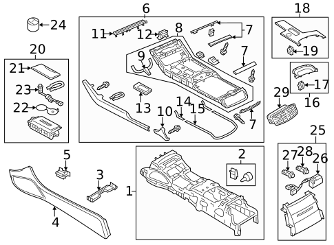 Front Console for 2016 Audi A8 Quattro #0
