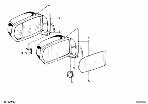 Outside Mirror for 1987 BMW M6 #0