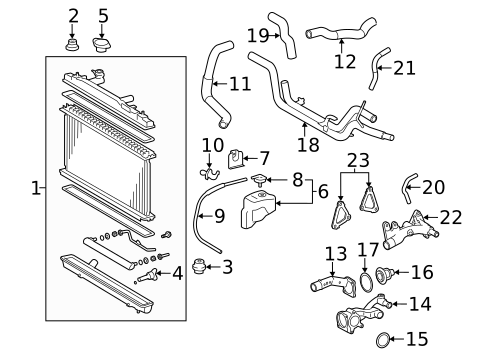 Radiator & Components for 2011 Toyota Avalon #0