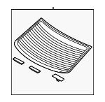 871101R020 - Body: Back Glass for Hyundai: Accent Image