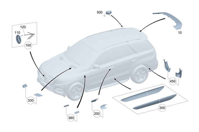 1678109905 - Outside Attachment Parts: Mercedes Star for Mercedes-Benz: GLE350, GLE450, GLE450e, GLE53 AMG, GLE580, GLE63 AMG S, GLS450, GLS580, GLS63 AMG, Maybach GLS600 Image