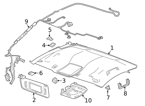 Interior Trim - Roof for 2015 Chevrolet Silverado 2500 HD #0