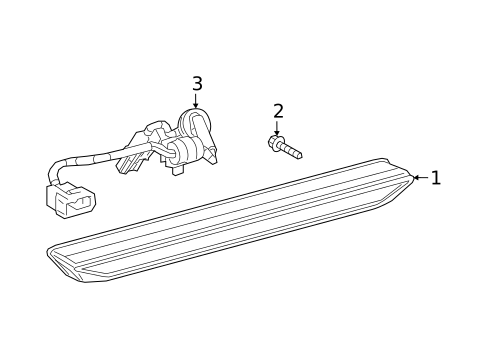 High Mounted Stop Lamp for 2020 Lexus UX200 #0
