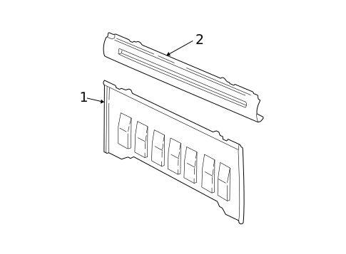 Back Panel for 1998 GMC C2500 Pickup #1