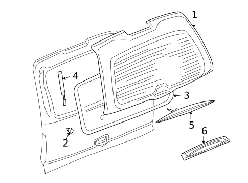 Liftgate for 2002 GMC Yukon #2