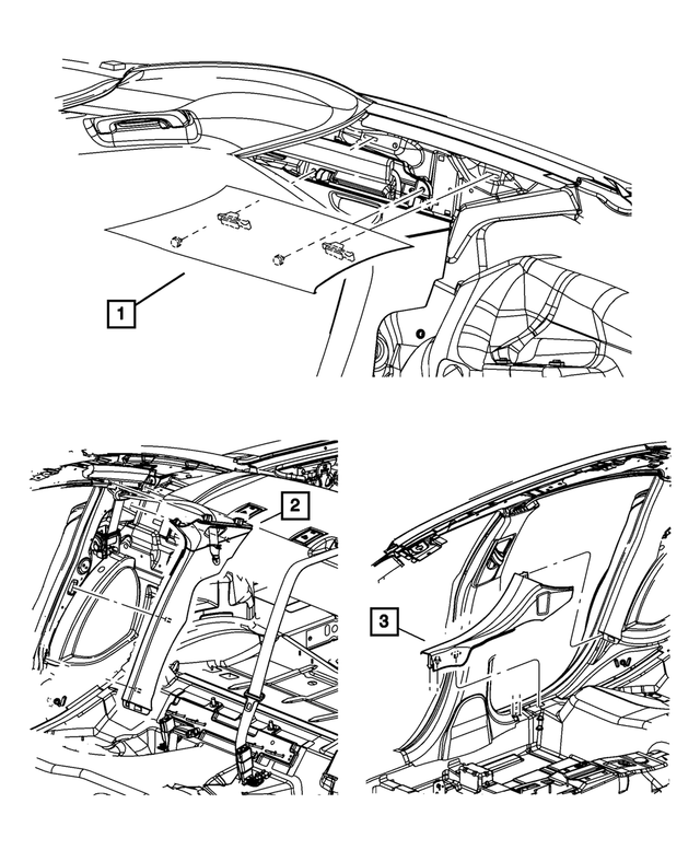 1KL33DX9AD - Interior Trim: C Pillar Inner Panel, Left for Mopar Image