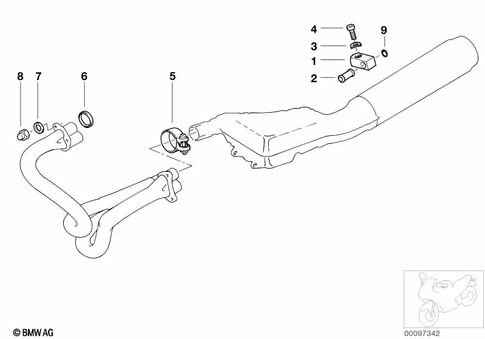 Exhaust System Parts with Mounts for 1998 BMW-Motorrad R 1100 RT #0