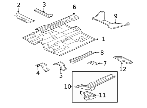 Floor & Rails for 2010 Mitsubishi Lancer #0