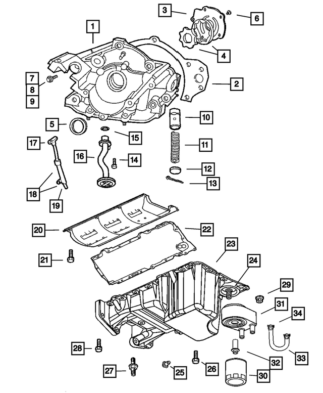 68185165AA - Engine 3.5L Six Cylinder: Engine Oil Pump for Mopar Image