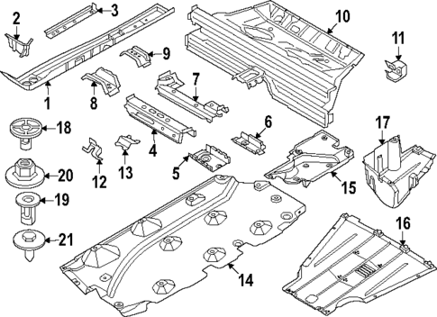 Floor & Rails for 2020 Mini Cooper #0