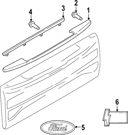 Exterior Trim - Tail Gate for 2022 Ford F-150 Lightning #0
