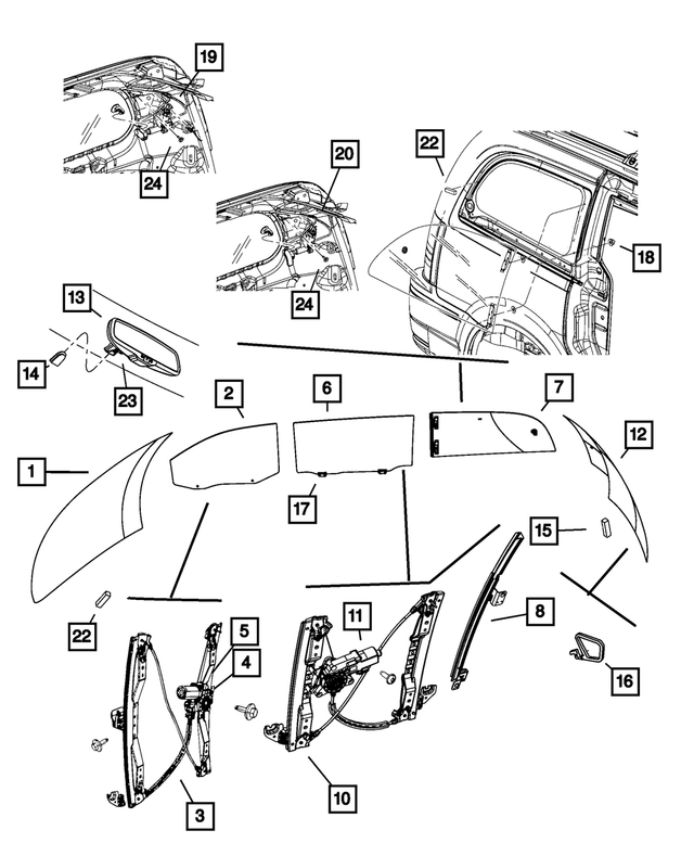68365877AC - Glass: Windshield for Mopar Image image