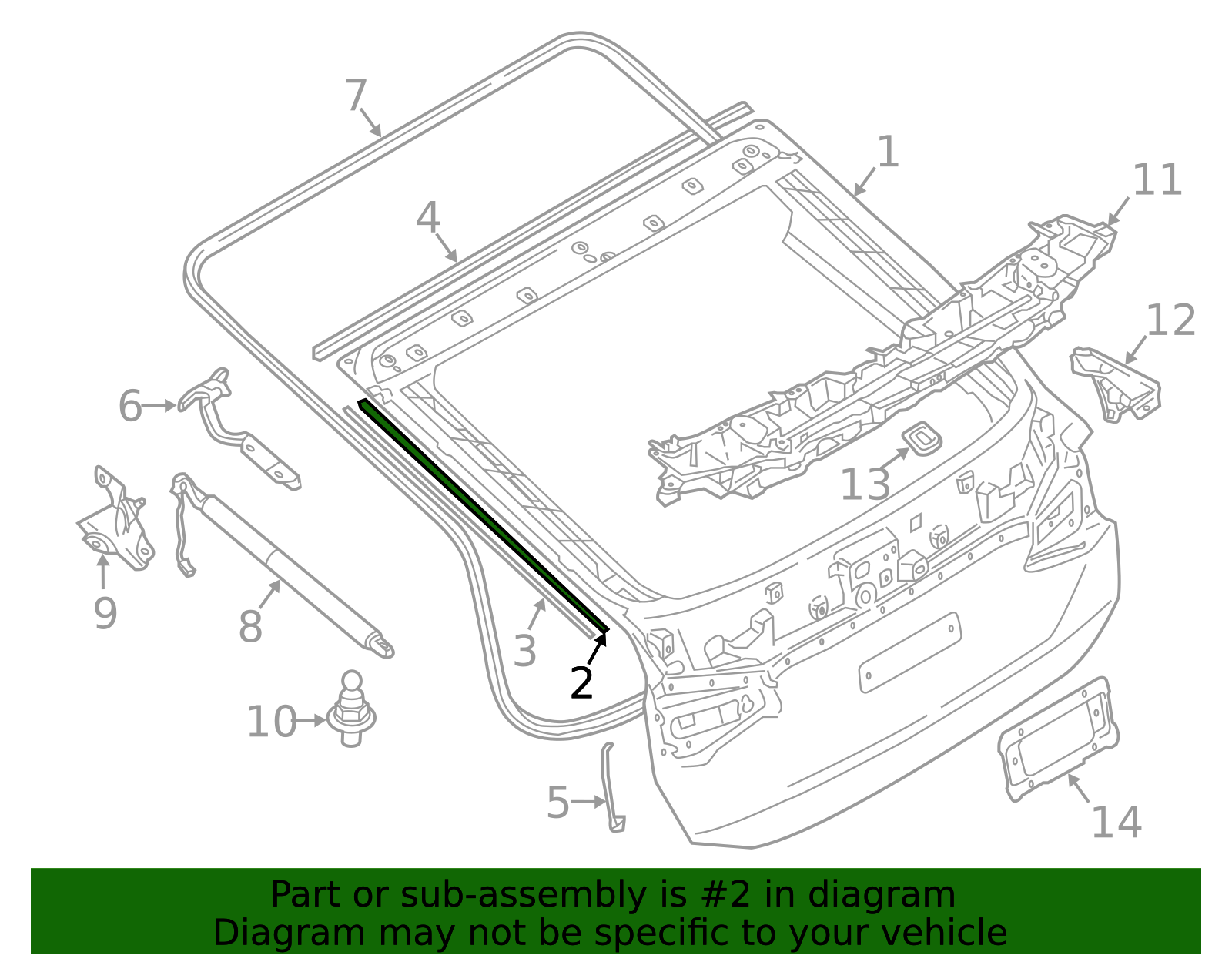 Lift Gate Inner Seal - BMW (51767440859)
