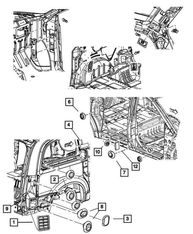 4860223 - Body Sheet Metal Except Doors: Body Plug for Mopar Image