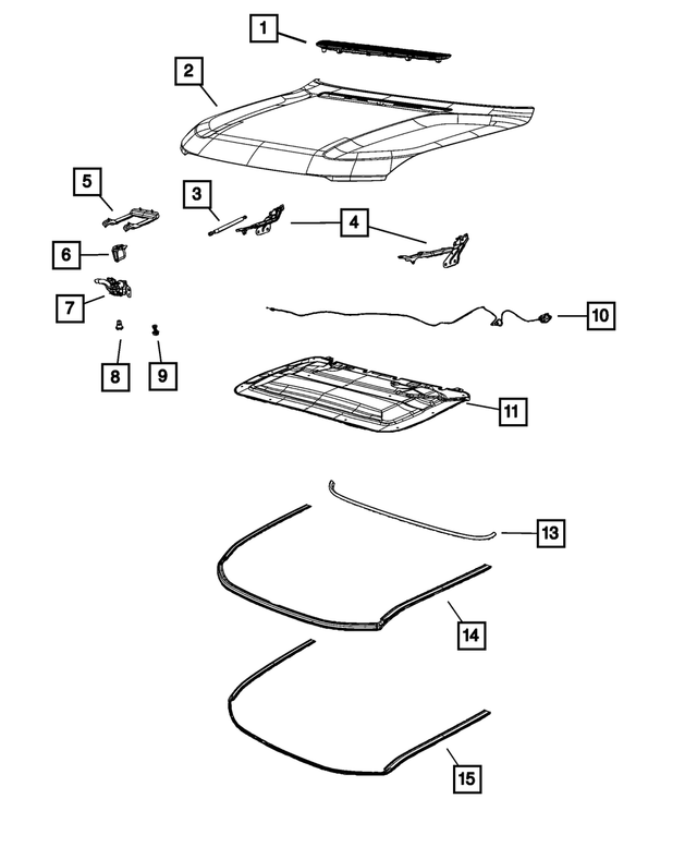 68494312AB - : Hood Seal for Mopar Image