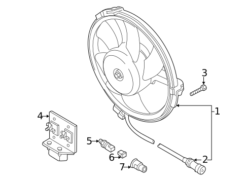 Condenser Fan for 2001 Volkswagen Passat #0