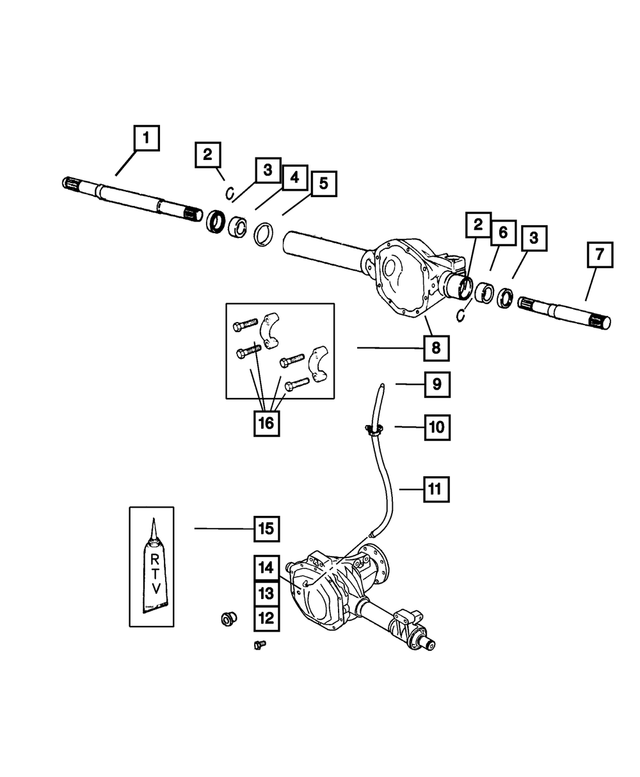 52069886AB - Front Suspension &amp; Drive: Axle Shaft, Right for Mopar Image