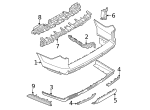 SL1Z17F000AAPTM - : Genuine Ford 25-25 Expedition Rear Tow Bracket Cover PTM SL1Z-17F000-AAPTM for Ford Image