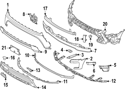 Bumper & Components - Front for 2023 Ford Expedition #0