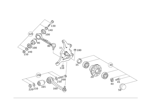 Steering Knuckle and Control Arm for 2009 Mercedes-Benz CLK350 #0