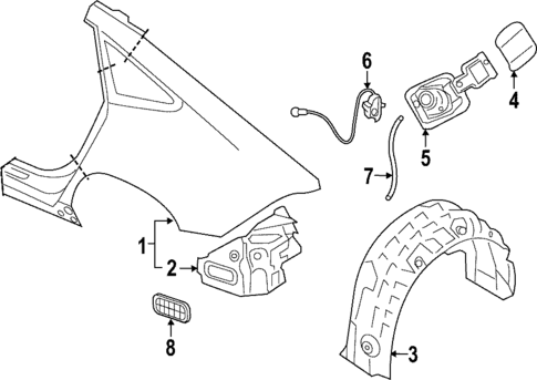 Quarter Panel & Components for 2025 Audi RS7 Sportback #0