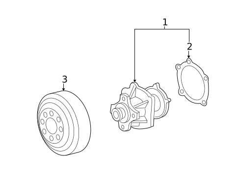 Water Pump for 2006 Isuzu i-350 #0