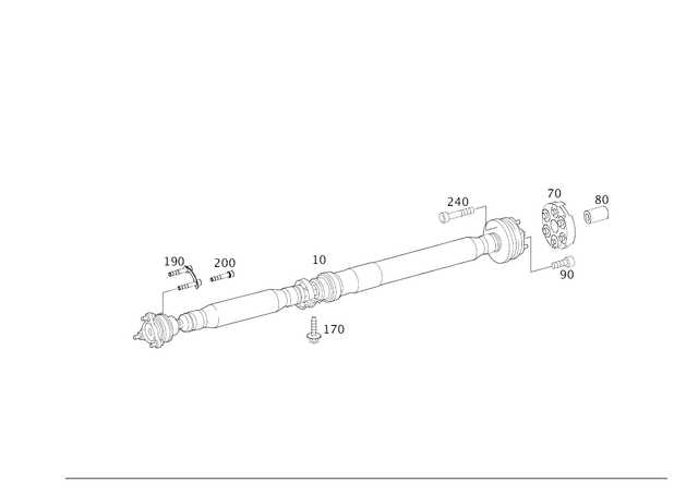 2464100032 - Propeller Shaft: Centering Sleeve for Mercedes-Benz: GLA250, GLC300, GLC43 AMG Image image