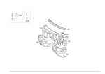 2036201308 - Cowl, Front Panel: Firewall for Mercedes-Benz Image