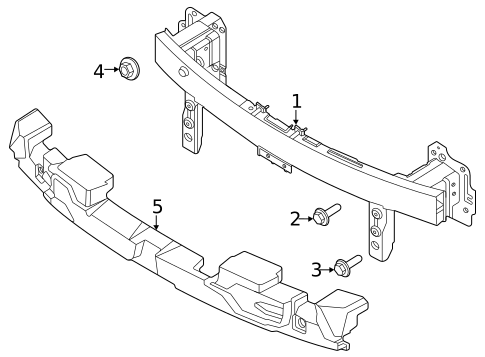 Bumper & Components - Front for 2023 Kia Niro EV #1