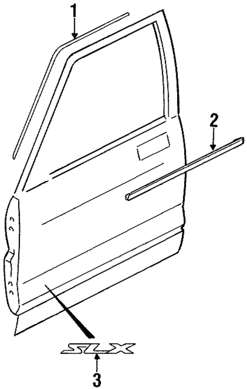 Exterior Trim - Front Door for 1999 Acura SLX #0