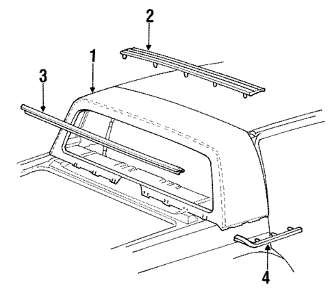 Exterior Trim - Roof for 1990 Chrysler New Yorker #0