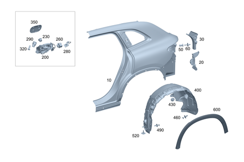 Rear Fender for 2023 Mercedes-Benz EQS 580 SUV #0