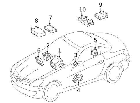 Sound System for 2005 Mercedes-Benz SLK55 AMG #0