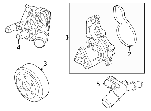 Thermostat & Housing for 2025 Ford Bronco Sport #0