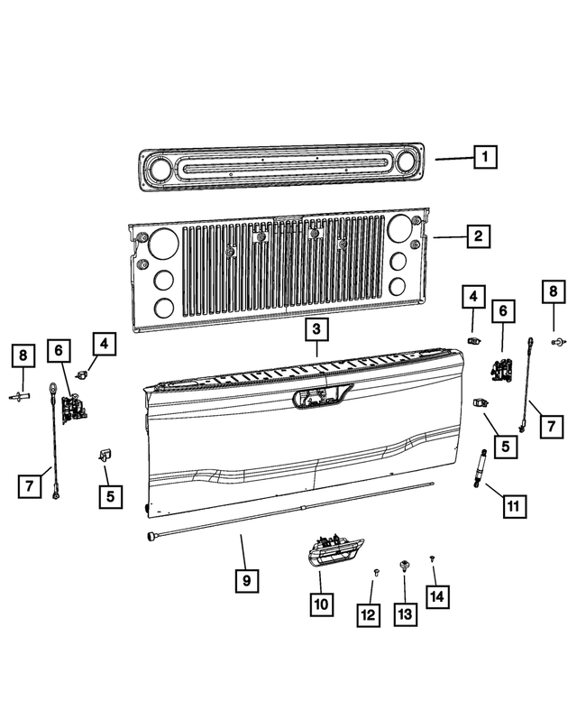6RN80NVPAA - : Tailgate Handle for Mopar Image