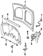 F78Z16612AE - Body: Hood for FORD Image