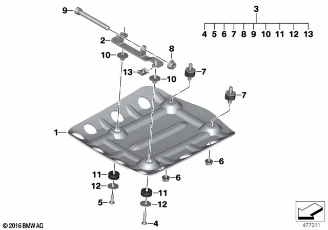 77148354993 - Protection: Set Attachment Parts Engine Guard for BMW-Motorrad Image