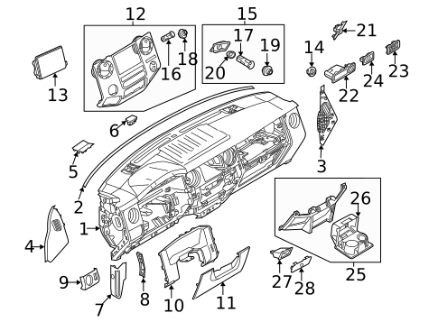 Instrument Panel for 2015 Ford F-350 Super Duty #1