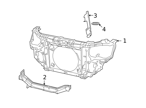 Radiator Support for 2012 Dodge Journey #0